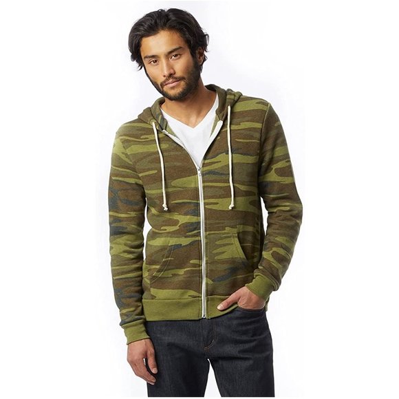 Alternative Men's Printed Rocky Flce Zip Hoodie - Picture 1 of 3